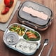 thumbnail image 3 of Food Box Lunch Container Office Lunch Box Lunch Box 4 Compartment Food Container Large Capacity With Soup Bowl For  Orange Pink ANGGREK naranja rosa, 3 of 5