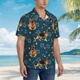 thumbnail image 6 of Uemuo German Shepherd Dog Printed Regular Fit Short Sleeve Casual Hawaiian Shirt for Men,Aloha shirt,Tropical shirt,Floral print shirt,Vacation Beach shirt-Medium, 6 of 9