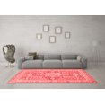 thumbnail image 3 of Ahgly Company Indoor Round Medallion Red Traditional Area Rugs, 5' Round, 3 of 4