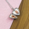 thumbnail image 2 of Sterling Silver Enameled Flower Heart Photo Locket - 3/4 x 3/4 Inch, 2 of 8