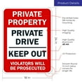 thumbnail image 3 of Private Property Sign, Private Drive Sign, No Trespassing Sign,, 3 of 8