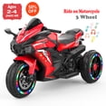 thumbnail image 1 of Motocicleta para niños YIYI vehículo eléctrico 12V con batería 3 ruedas luces LED color rojo, 1 of 9