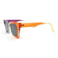 thumbnail image 3 of Womens Old Fashion Retro Horn Rim Plastic Rectangular Sunglasses Purple Blue Orange - Black, 3 of 4