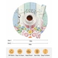 thumbnail image 6 of 15 Inch Round Placemats Set of 6, Easter Non Slip Heat Insulation PP Table Mats, Spring Rabbit Ear Eggs Floral Butterfly Wooden Washable Place Mats for Kitchen Dining Party Table Decor, 6 of 7