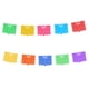 thumbnail image 1 of Papel picado Brisa Floral | Guirnaldas | 5 tiras de 5 metros | diseño de destellos tricolor con colores vibrantes | enramada mexicana artesanal | decoración de plastico picado, 1 of 5