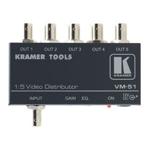 Sd Sdi Distribution Amplifier - Kramer VM-51 1:5 Composite/SDI Video Distribution Amplifier w/7-Yr Warranty