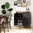 thumbnail image 2 of Ourlova Side board Buffet Cabinet with Fluted Texture Modern Coffee Bar Cabinet with Wine Rack Drawers Black Liquor Cabinet for Kitchen Dining Room Living Room, 2 of 5
