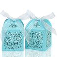 thumbnail image 1 of Cajas de regalo COTOPHER, 100 unidades, cinta azul cielo de 5 x 5 x 7 cm, 1 of 6