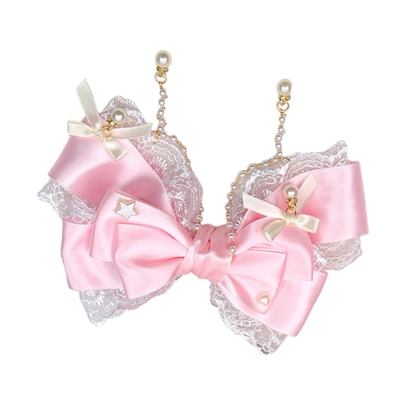 SIEYIO Delicate Tassels Hair Clip Accessory for Girls with Bowknot and Mesh Details