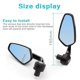 thumbnail image 3 of 7/8" 22mm Motorcycle Mirrors Bar End Mirror Rear View Motor Handlebar End Mirror Cafe Racer Retrovisor Moto Motorcycle Mirrors, 3 of 5