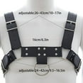 thumbnail image 4 of Sonducket Correa punky ajustable negra de las imitación de cuero con el amplio flexible de la estructura durable de las hebillas Accesorios de disfraces, 4 of 6