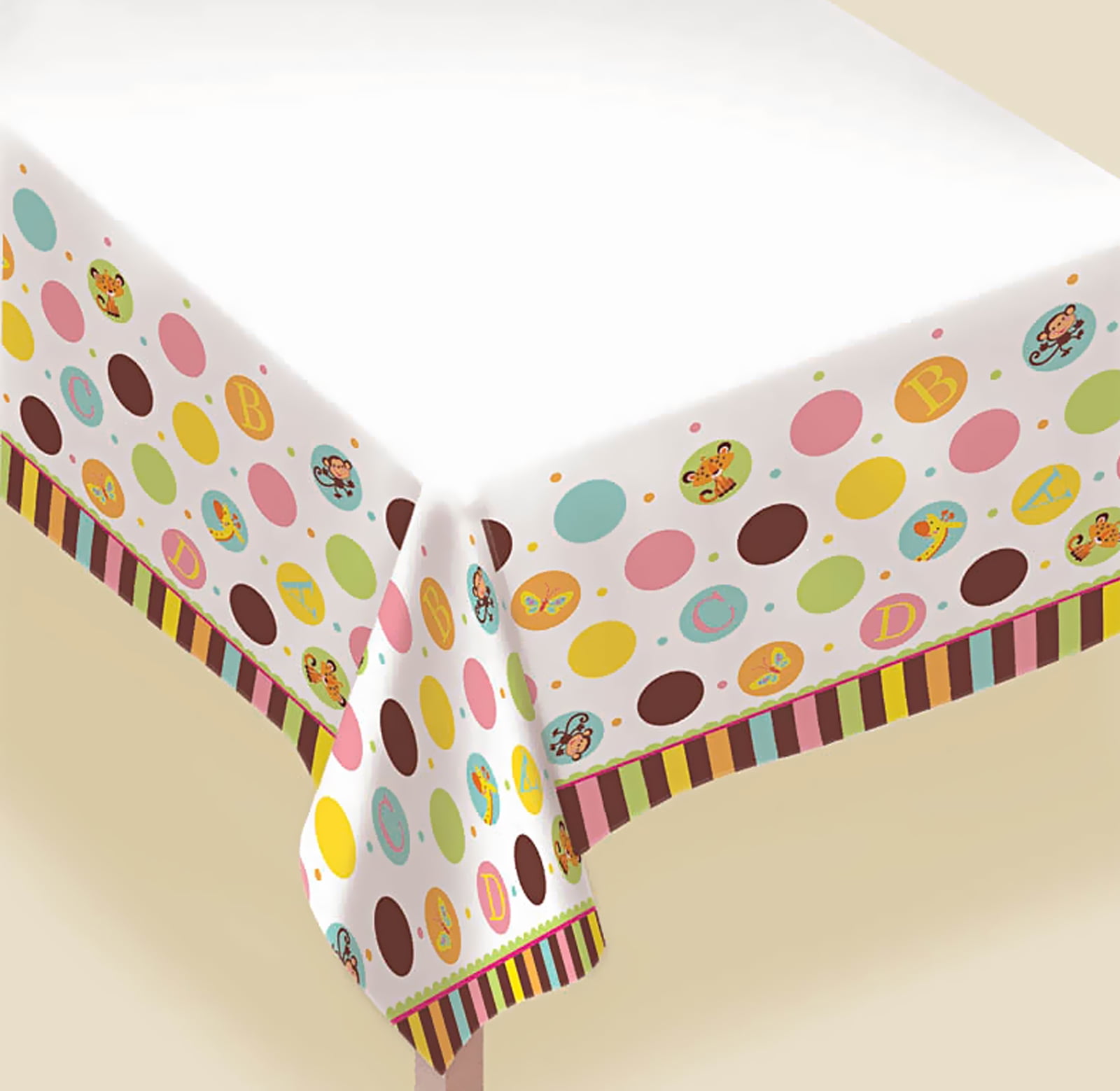 Fisher Price ABC Baby Shower Plastic Tablecover
