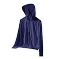 thumbnail image 5 of JoveMarine Men and Women UPF 50+ Sun Protection - Lightweight Fishing Shirts for Men Long Sleeve Zip Up Hoodie Couple Skin Sun Protection Breathable Water Resistant Workwear,Dark Blue L, 5 of 7