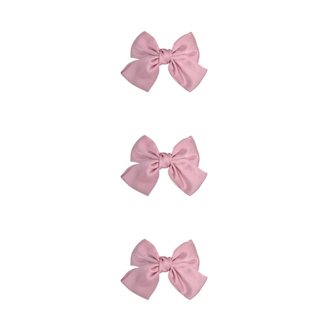 Bandeau Grand pour Cheveux, Pince à Ressort, Nœud Réglable, Multicolore, Sans Accroc, Porte-Queue, Épingles à Cheveux, Chouchous pour Filles, Rose Clair, 3Ensemble