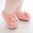 thumbnail image 6 of Shoes Boys Girls Carrot Sneakers Non- Rubber Sole Baby Crib First Walker Shoes Pink 18 M-24 M, 6 of 6