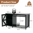 thumbnail image 6 of JOIVI 55-75 Gallon Aquarium Stand with Power Outlets & LED Light, Fish Tank Stand with Storage Cabinet for Turtle Tank, Reptile Terrarium, 1100lbs Capacity, Black, 6 of 9