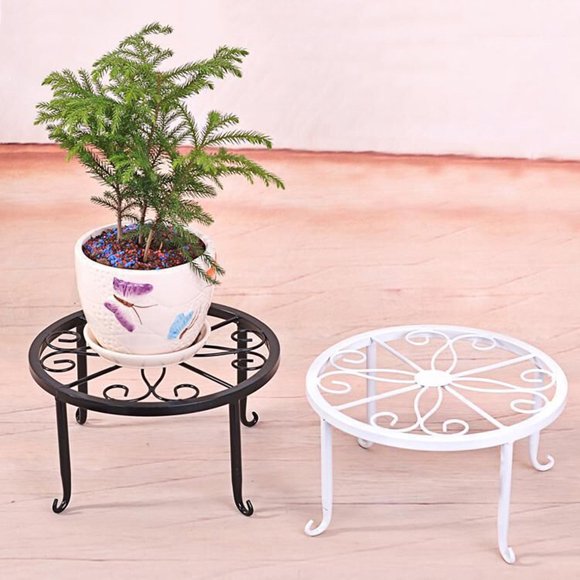 Cheers Support pour Plantes Support de Sol pour Pots de Fleurs Rond en Fer Décoration de Maison Jardin Intérieur Balcon