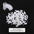 thumbnail image 2 of Unique Bargains 6mm Cable Wire Clips, Nail-In Wire Nail Clamps Cord Organizer Tie Holder 100pcs, 2 of 3