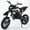Black, variant on FONA 49cc 2-Stroke Dirt Bike for Kids 8-12, 25mph Mini Motorcycle with Dual Disc Brakes, Multi Terrain Tires, Suspension & Soft Seat Black