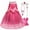 Rose Red Dress And Accessories, variant on HAWEE Little Girls Princess Dress Cosplay Off Shoulder Pink Dress Halloween Fancy Dress Age 3-8Y