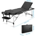 thumbnail image 5 of Careboda Portable Massage Table Professional Massage Bed 3 Fold 82 Inches Height Adjustable for Spa Salon Lash Tattoo with Aluminum Legs Carrying Bag Accessories Black, 5 of 8