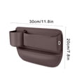 thumbnail image 2 of Car Leather Cup Holder Bag Seat Storage Box Adjustable Car Seat Storage Box Leather Cup Holder Bag With Cup Holder For Phones Glasses Keys Cards, 2 of 4