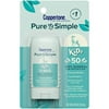 Coppertone Pure and Simple Kids Sunscreen Stick, SPF 50 Mineral Active Sunscreen, 0.49 Oz