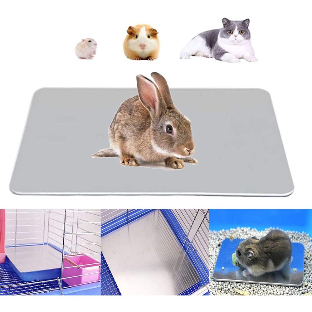 Rabbit Cooling Mat, Aluminum Pet Hamster Cooling Ice Pad for Bunny