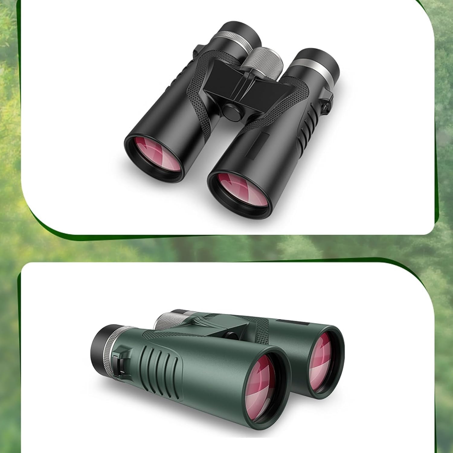 Puruxe Binoculars for Adults High Powered, Puruxe 10×42 HD Binoculars, Premium Optical Clarity, High-Powered Magnification for Bird Watching, Hiking, Cruise, Travel Army green