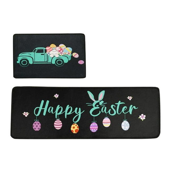 Easter Themed Two Piece Area Rug Set for Festive Home Easy and Comfort