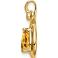 thumbnail image 2 of 14K Yellow Gold Pear Citrine And Diamond Pendant (Width 9.4) (Length 19.5) - Jbsp, 2 of 5