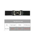 thumbnail image 4 of INSPIRE CHIC Women's Belt Bow Buckle Elastic Waist Seal Belts Fashion Versatile for Dresses Blouse 70x6cm/27.6x2.4" Black, 4 of 6