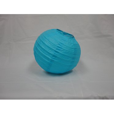 8" TURQUOISE CHINESE PAPER LANTERNS 10 COUNTS