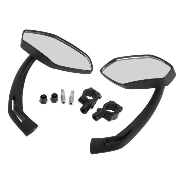 Espejo Retrovisor de Bicicleta Único Bargains 12.2x5.5cm Ajustable para Manillar de Bicicleta Negro con Accesorios de Montaje para Bicicleta de Montaña y Carretera 1 Par