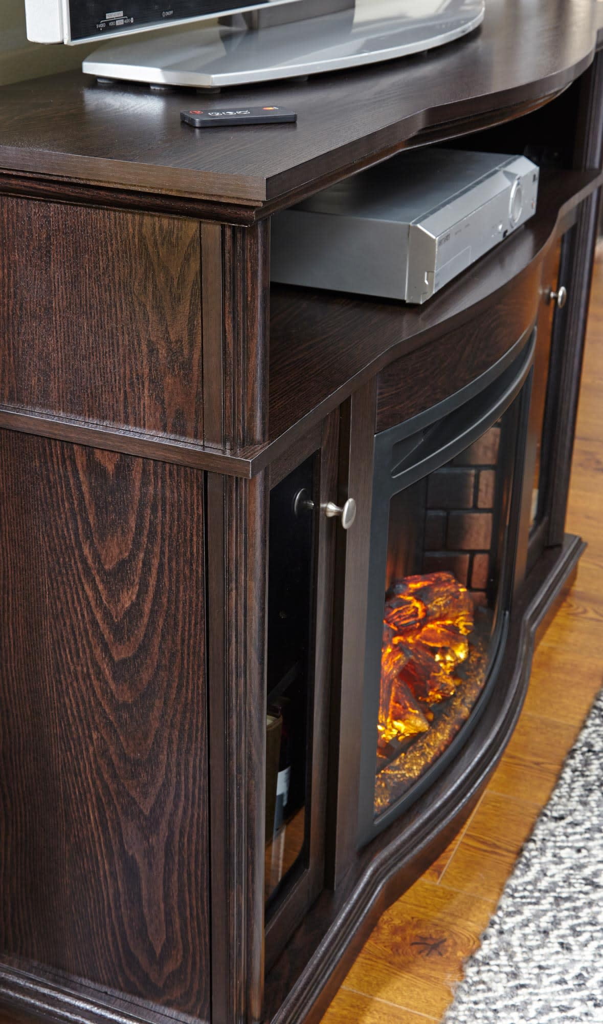 Elliott 48-in Media Fireplace in Merlot