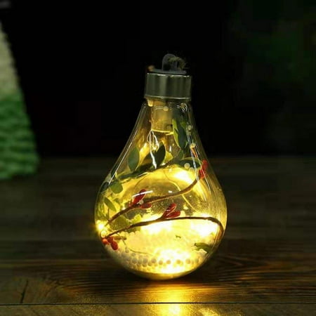 

Shatterproof Clear Christmas Balls Twinkly Led Christmas Lights Bulb Fairy Light Christmas Tree Decoration Pendant Baubles Kids Gift