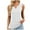 White, variant on Timegard Summer Tank Tops for Women Notched V Neck Solid Color Fitting Comfy Casual Sleeveless Tops
