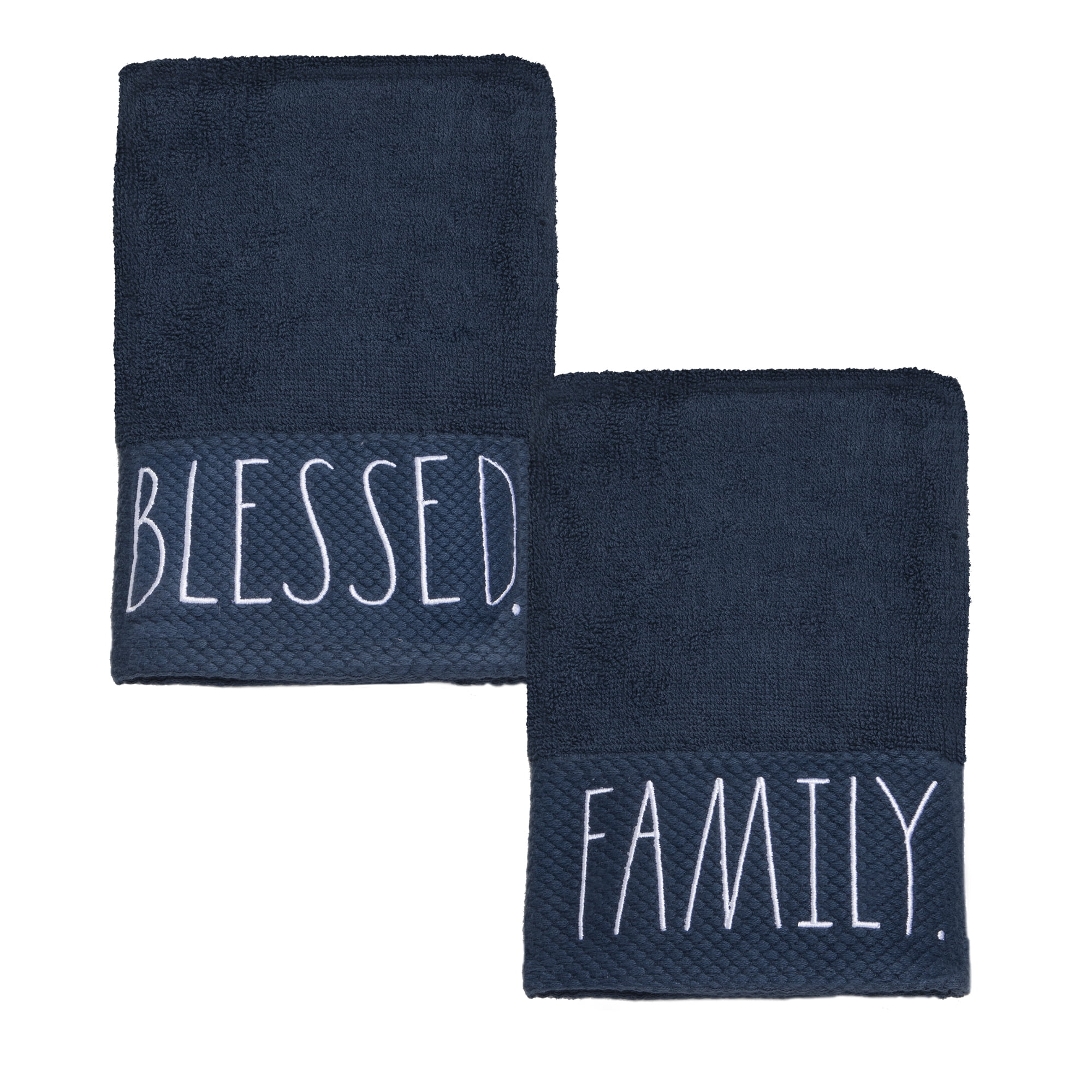 Rae Dunn Hand Towels for Bathroom Sets, Bathroom Accessories Sets, Navy