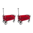 thumbnail image 1 of Seina Chariot Pliant Compact Durable Capacité 150 Livres Extérieur, Rouge (2 Pack), 1 of 6