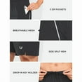 thumbnail image 5 of NORTHYARD Men's 7" Running Athletic Shorts with Zipper Pockets Workout Short, Sizes S-2XL, 5 of 8