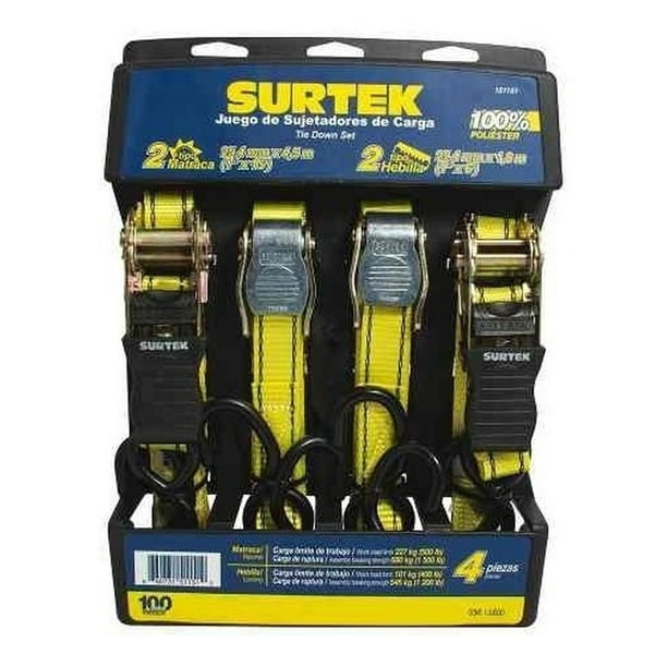 Juego De 4 Sujetadores Tipo Matraca Y Hebilla Surtek 151151 SURTEK 151151