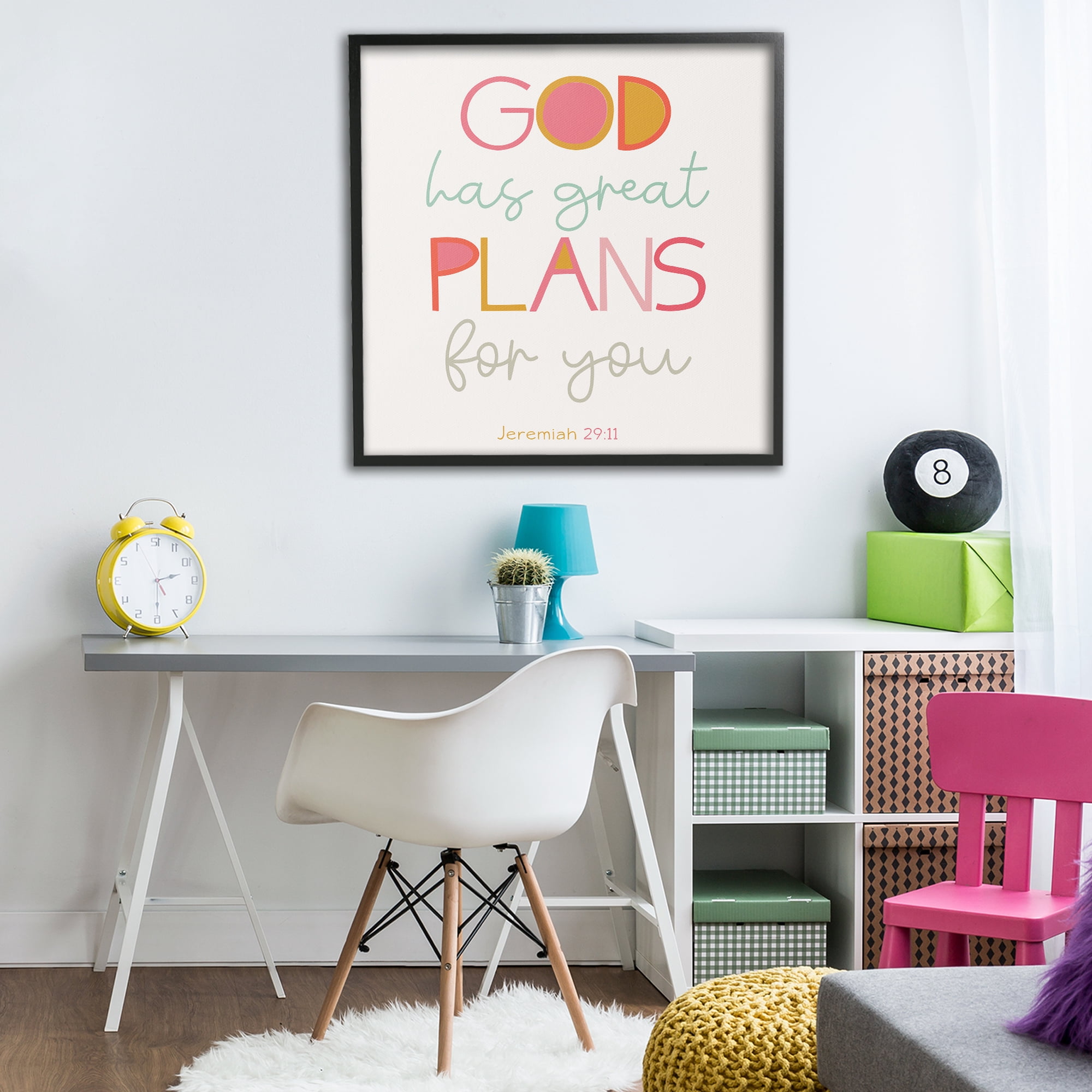 Stupell Industries God's Plans For You Black Framed Giclee Art, design by SD Graphics Studio