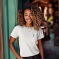 thumbnail image 3 of Dalix Espresso Martini Embroidered Lightweight Relaxed Jersey Tee Summer Cute Food Womens in Vintage White S Small, 3 of 4
