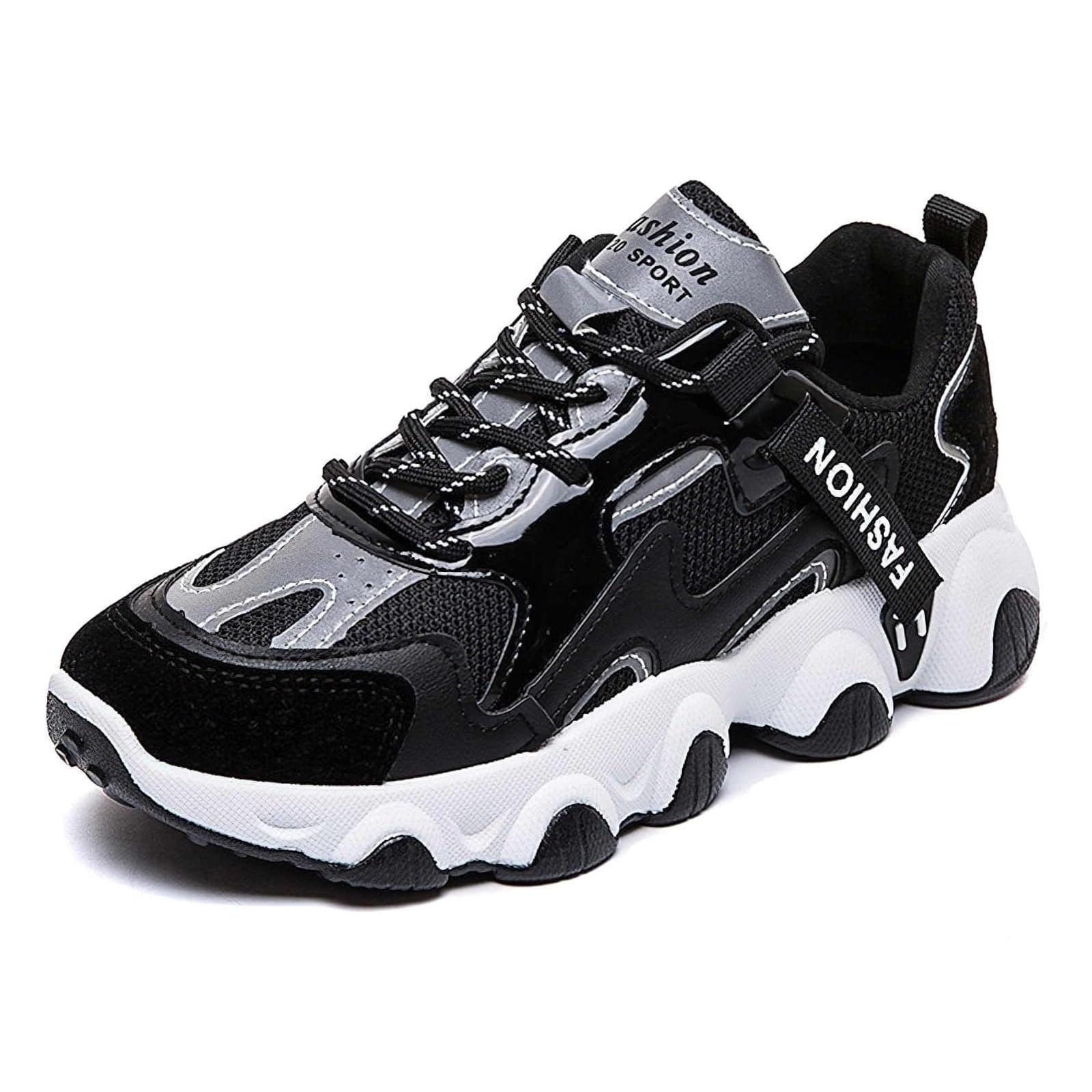 Womens Casual Platform Sneakers Mesh Breathable Lightweight Chunky Shoes Soft Walking Running Shoes
