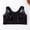 black, variant on Front Closure Sports Bra Plus Size Wirefree Post Surgery Bra for Women Open Cup Mastectomy Bra 100 Nylon