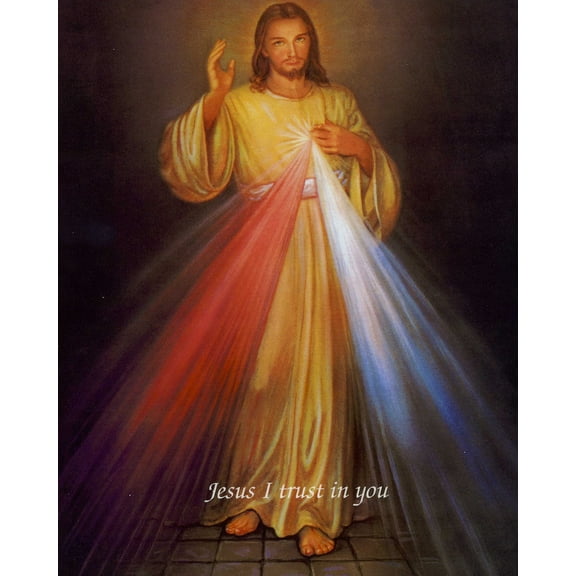 Catholic print picture - Divine Mercy - 8" x 10" ready to be framed