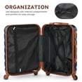 thumbnail image 4 of Gowill 5 Piece Luggage Sets,20/24/28 inch Hardside Lightweight ABS Suitcase With Expandable Duffle Bag (Navy Blue Tan), 4 of 14
