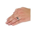 thumbnail image 4 of West Coast Jewelry Men's Cubic Zirconia Diagonally Striped Stainless Steel Ring, 4 of 5