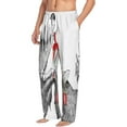 thumbnail image 2 of Balery Men'S Moose Kissing Under Mistletoe Pants,Sleepwear Pants,Pajama Pants,Pj Bottoms Drawstring And Pockets-Small, 2 of 9