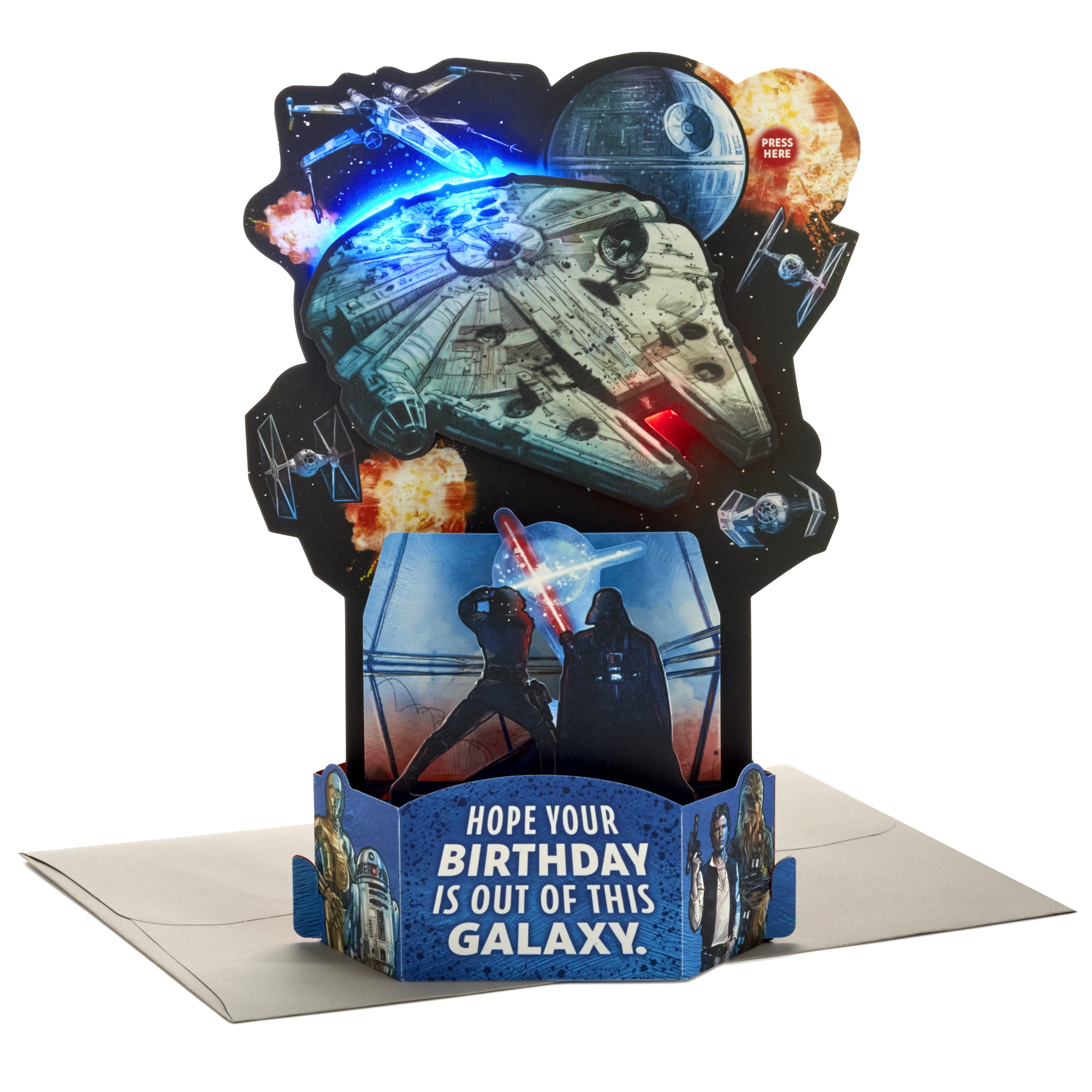 Hallmark Paper Wonder Star Wars Pop Up Birthday Card with Music (Out of ...